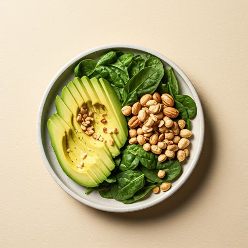 Prato colorido e equilibrado com ingredientes frescos