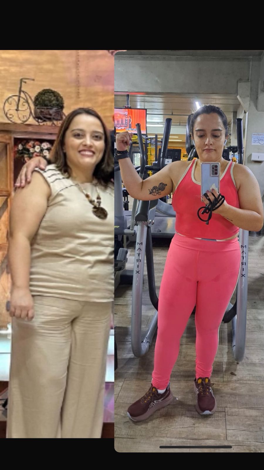 Antes e depois de paciente: transformação com rotina de treinos e plano alimentar